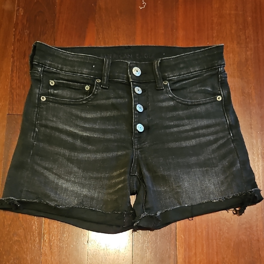 American Eagle | Black Denim Shorts